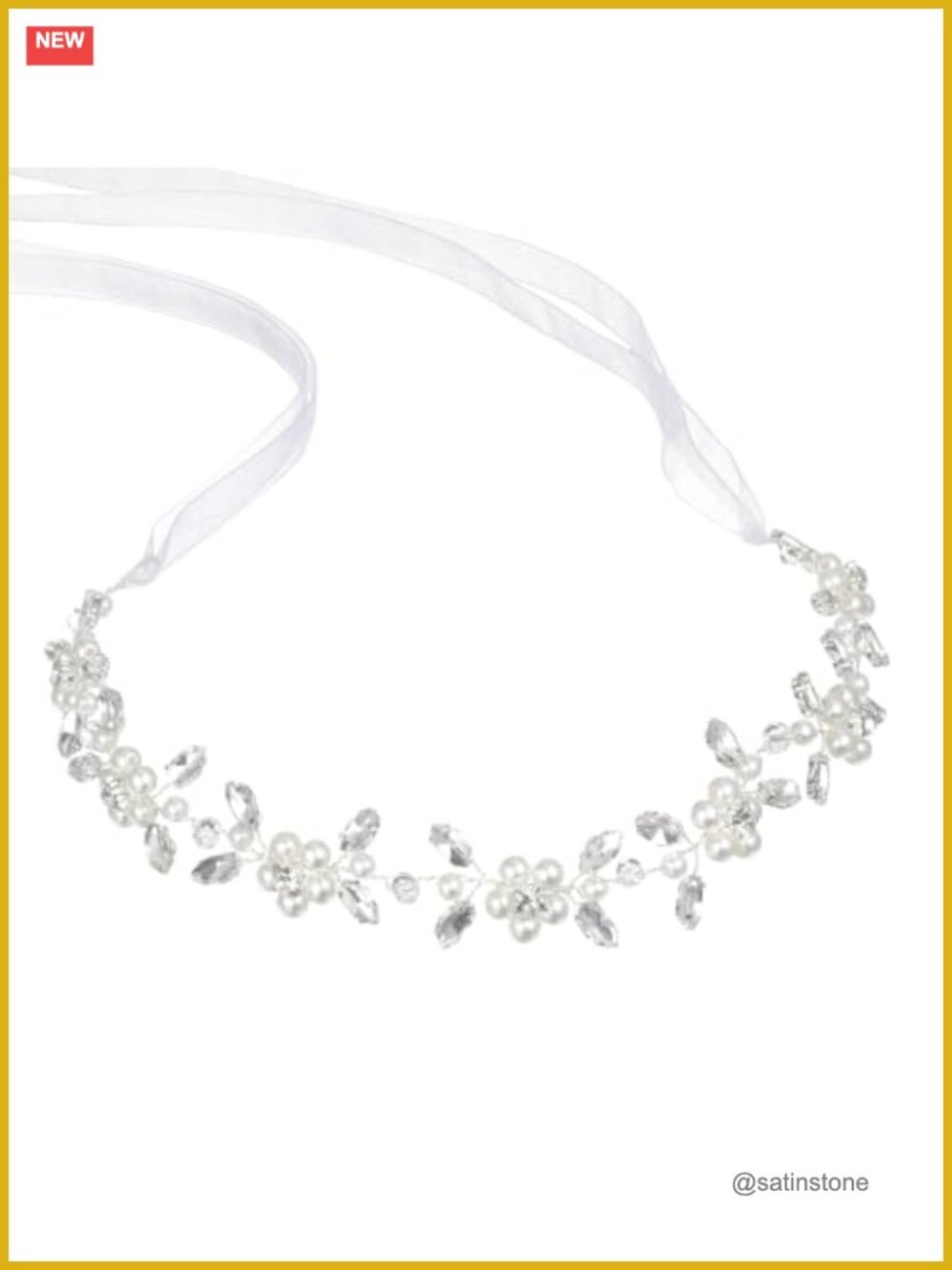 Flower Girl Headpiece Rhinestone Pearl Copper Wire Headband